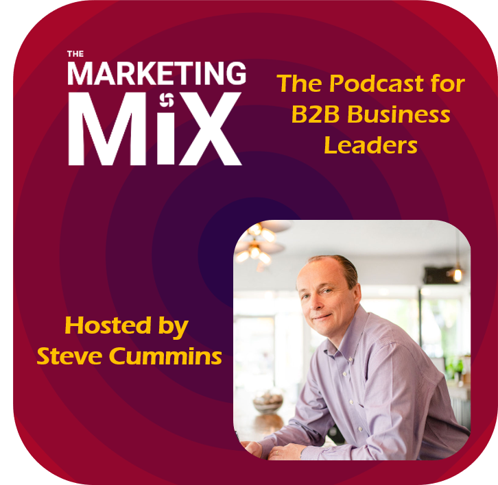 Tile showing the Marketing Mix podcast with Steve Cummins as the host